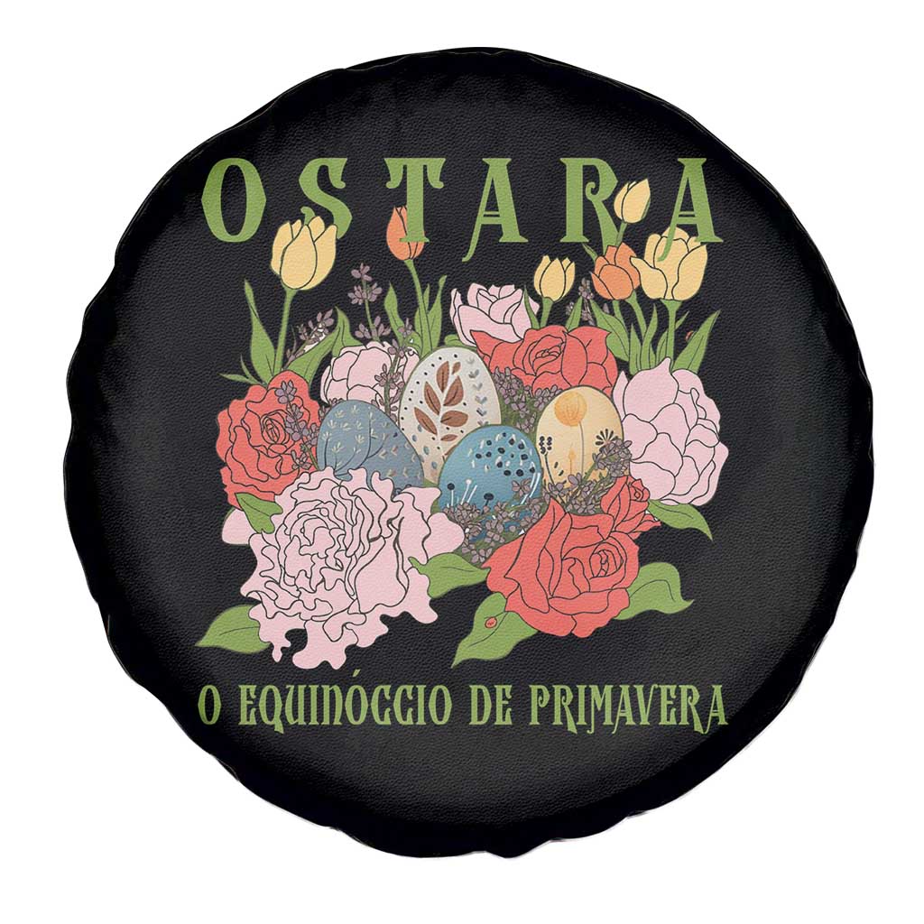 Ostara Eostre Easter Day Spare Tire Cover O Equinoccio De Primavera Eggs Flowers