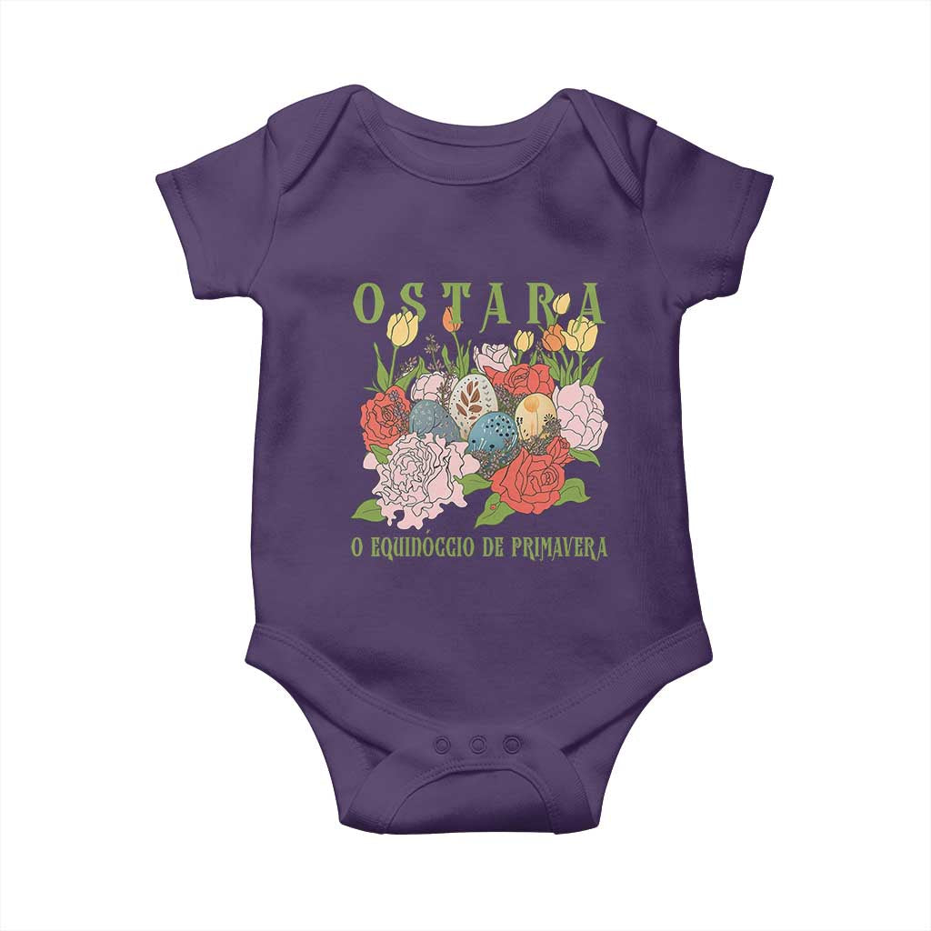 Ostara Eostre Easter Day Baby Onesie O Equinoccio De Primavera Eggs Flowers