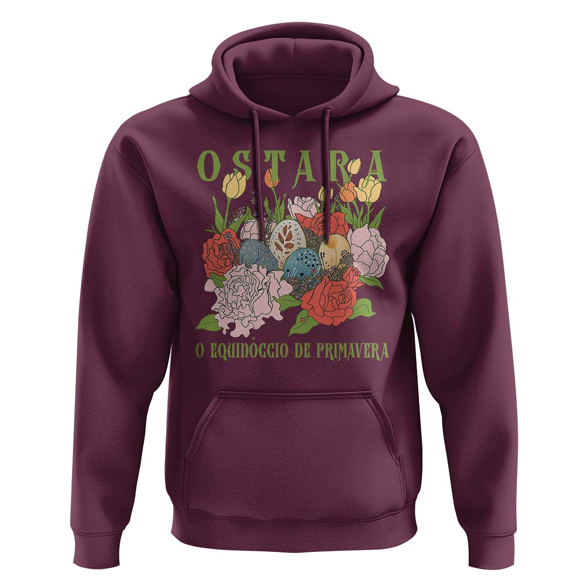 Ostara Eostre Easter Day Hoodie O Equinoccio De Primavera Eggs Flowers