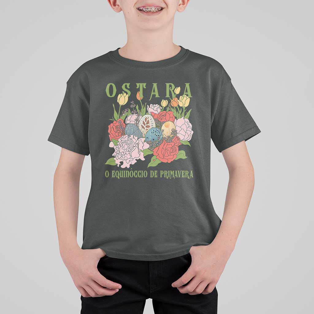 Ostara Eostre Easter Day T Shirt For Kid O Equinoccio De Primavera Eggs Flowers