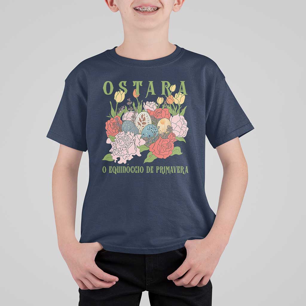 Ostara Eostre Easter Day T Shirt For Kid O Equinoccio De Primavera Eggs Flowers