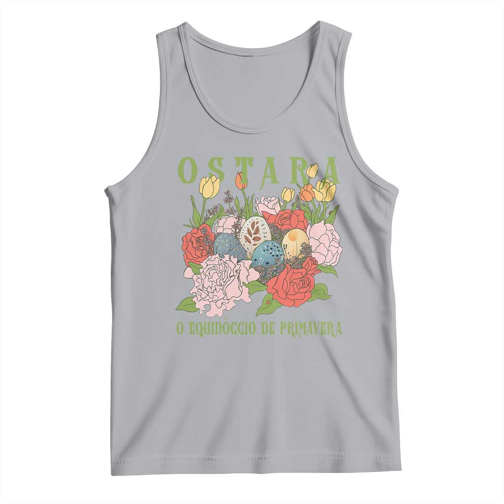 Ostara Eostre Easter Day Tank Top O Equinoccio De Primavera Eggs Flowers