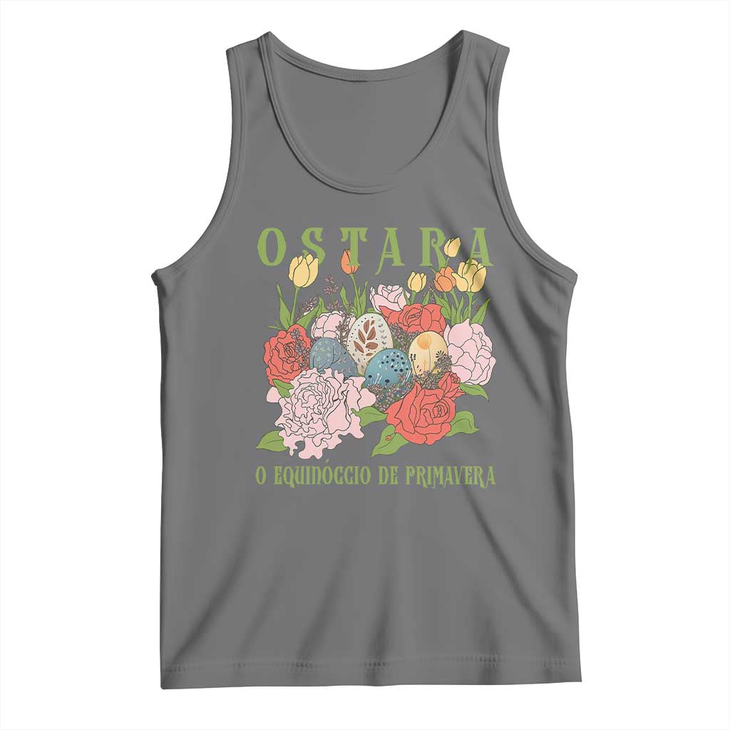 Ostara Eostre Easter Day Tank Top O Equinoccio De Primavera Eggs Flowers