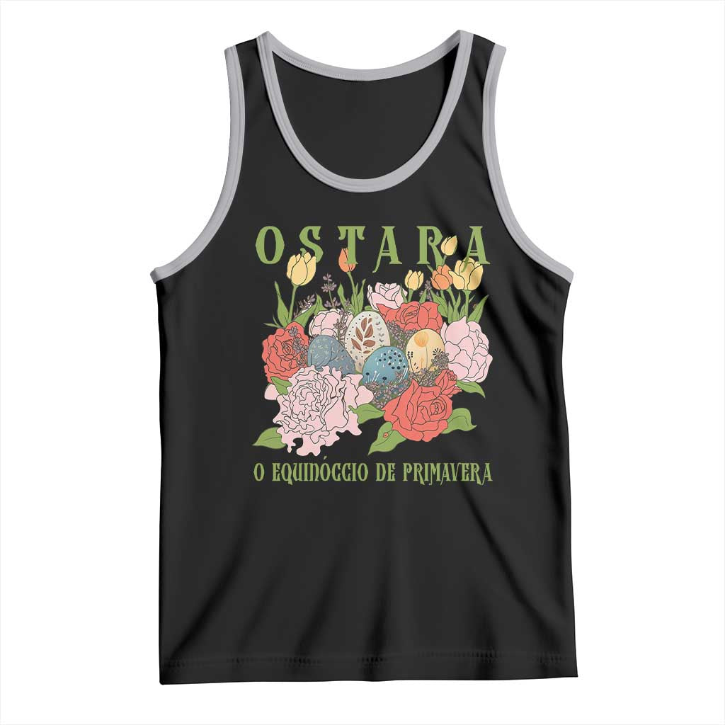 Ostara Eostre Easter Day Tank Top O Equinoccio De Primavera Eggs Flowers