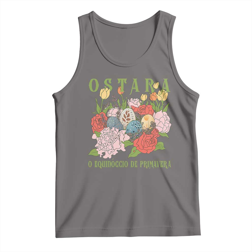 Ostara Eostre Easter Day Tank Top O Equinoccio De Primavera Eggs Flowers