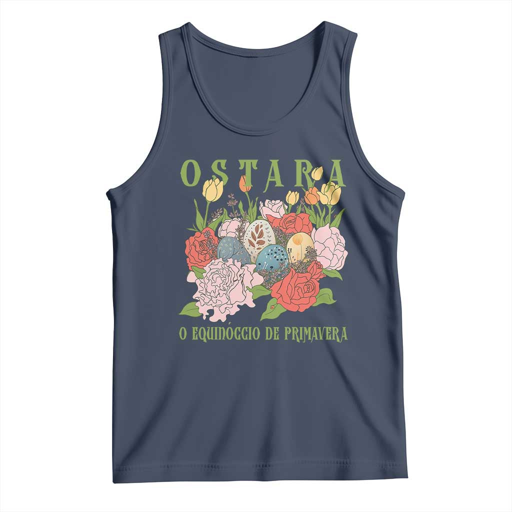 Ostara Eostre Easter Day Tank Top O Equinoccio De Primavera Eggs Flowers