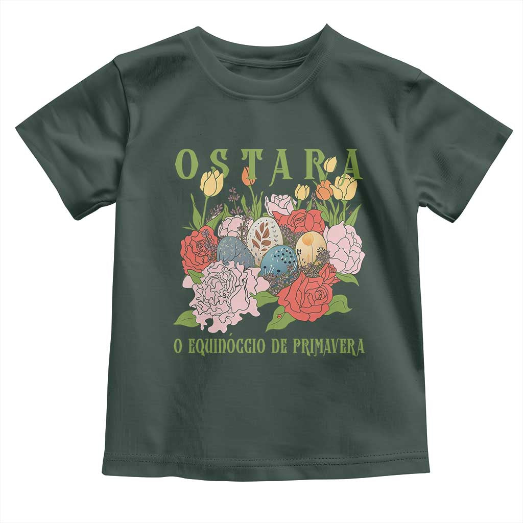 Ostara Eostre Easter Day Toddler T Shirt O Equinoccio De Primavera Eggs Flowers