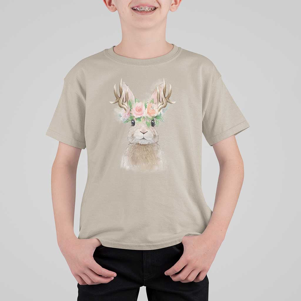 Ostara Pagan Eostre Easter Day T Shirt For Kid Rabbit Wolpertinger Spring Equinox Festival