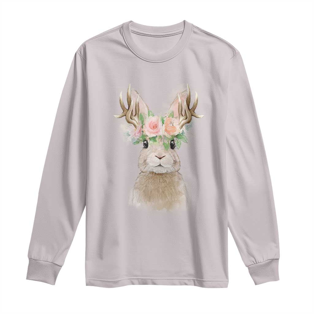 Ostara Pagan Eostre Easter Day Long Sleeve Shirt Rabbit Wolpertinger Spring Equinox Festival