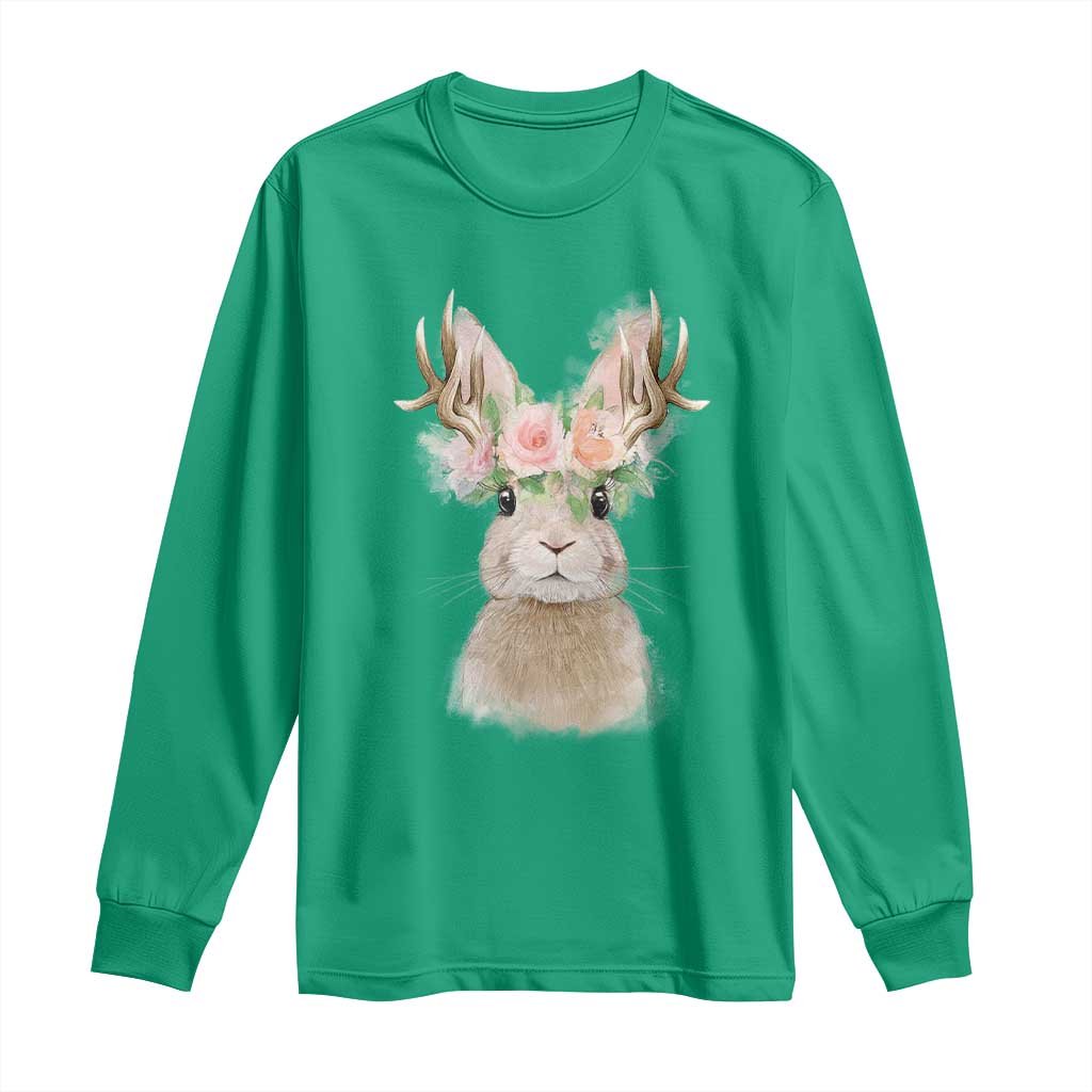 Ostara Pagan Eostre Easter Day Long Sleeve Shirt Rabbit Wolpertinger Spring Equinox Festival