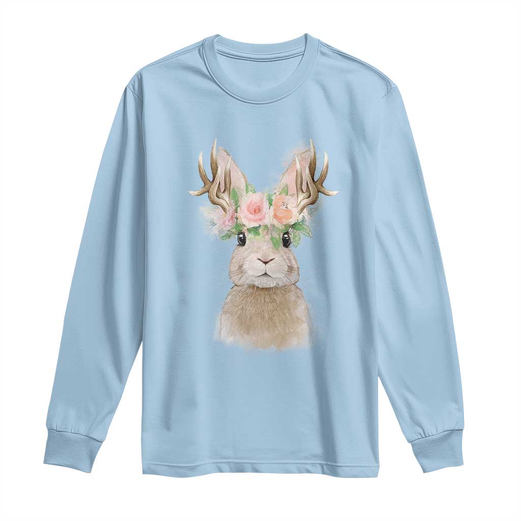 Ostara Pagan Eostre Easter Day Long Sleeve Shirt Rabbit Wolpertinger Spring Equinox Festival