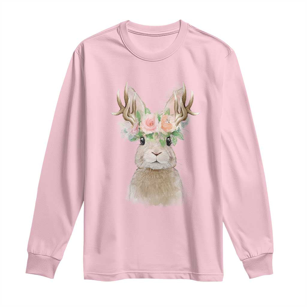 Ostara Pagan Eostre Easter Day Long Sleeve Shirt Rabbit Wolpertinger Spring Equinox Festival