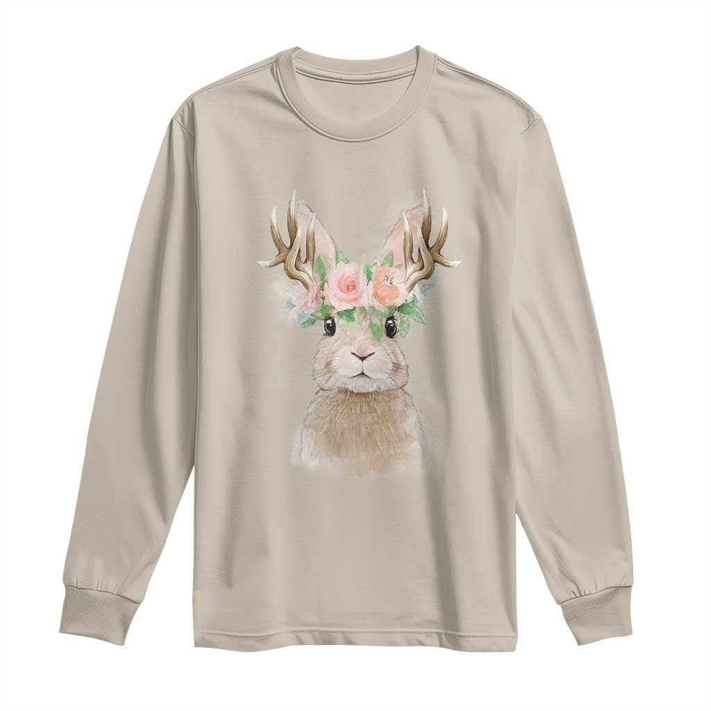 Ostara Pagan Eostre Easter Day Long Sleeve Shirt Rabbit Wolpertinger Spring Equinox Festival
