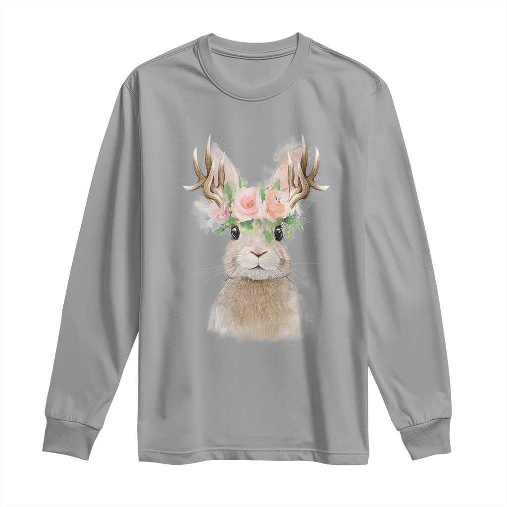 Ostara Pagan Eostre Easter Day Long Sleeve Shirt Rabbit Wolpertinger Spring Equinox Festival