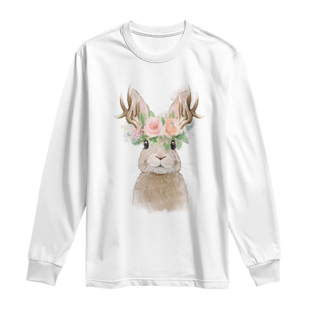 Ostara Pagan Eostre Easter Day Long Sleeve Shirt Rabbit Wolpertinger Spring Equinox Festival