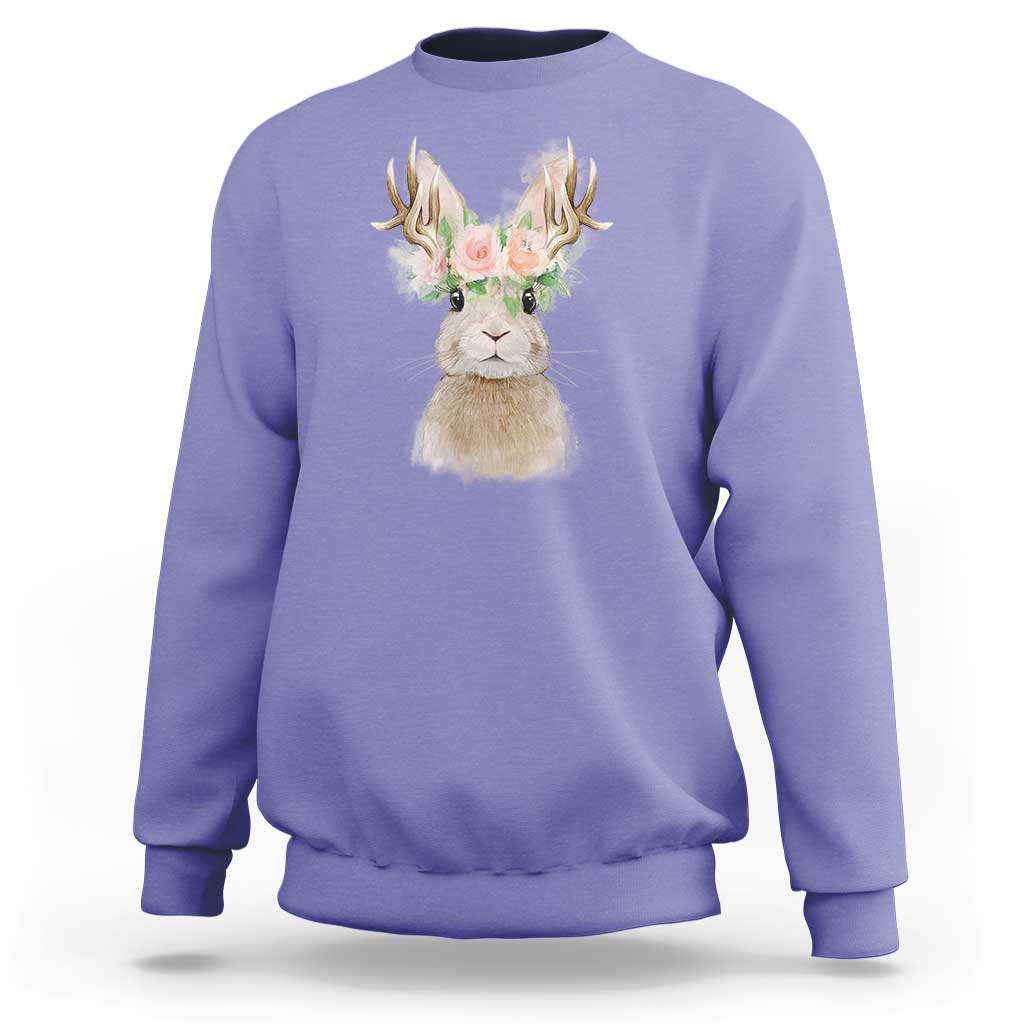 Ostara Pagan Eostre Easter Day Sweatshirt Rabbit Wolpertinger Spring Equinox Festival