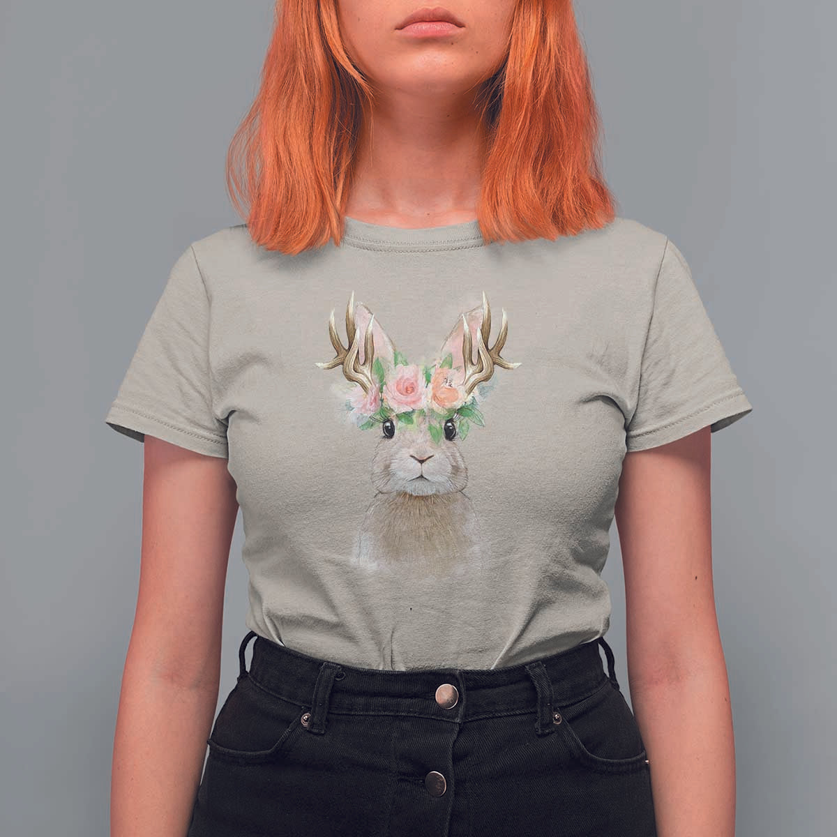 Ostara Pagan Eostre Easter Day T Shirt For Women Rabbit Wolpertinger Spring Equinox Festival