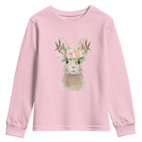 Ostara Pagan Eostre Easter Day Youth Sweatshirt Rabbit Wolpertinger Spring Equinox Festival
