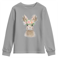 Ostara Pagan Eostre Easter Day Youth Sweatshirt Rabbit Wolpertinger Spring Equinox Festival