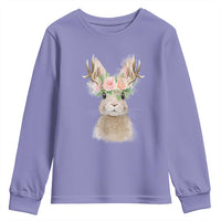 Ostara Pagan Eostre Easter Day Youth Sweatshirt Rabbit Wolpertinger Spring Equinox Festival