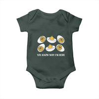 Funny Easter Day Thanksgiving Deviled Egg Baby Onesie You Know Why I'm Here