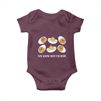 Funny Easter Day Thanksgiving Deviled Egg Baby Onesie You Know Why I'm Here