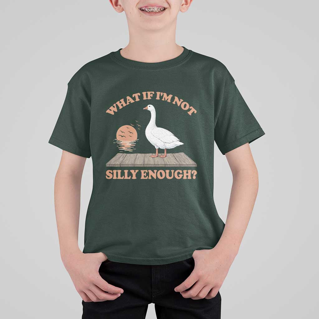What If I'm Not Silly Enough Funny Silly Goose T Shirt For Kid