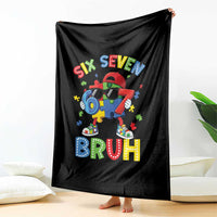 67 Autism Awareness Throw Blanket Funny Six Seven Bruh Autistic Puzzle Kids Boys