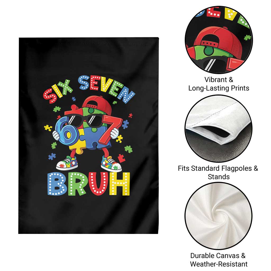 67 Autism Awareness Garden Flag Funny Six Seven Bruh Autistic Puzzle Kids Boys