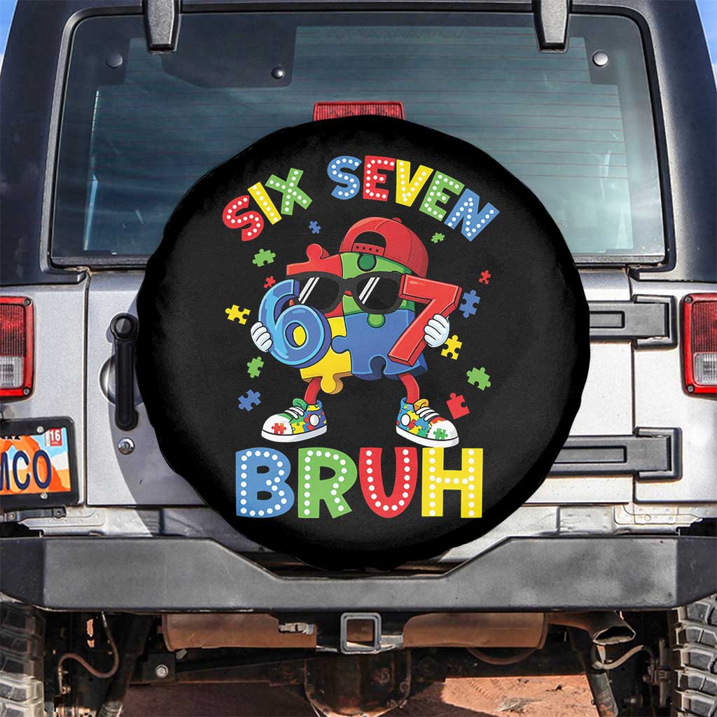 67 Autism Awareness Spare Tire Cover Funny Six Seven Bruh Autistic Puzzle Kids Boys