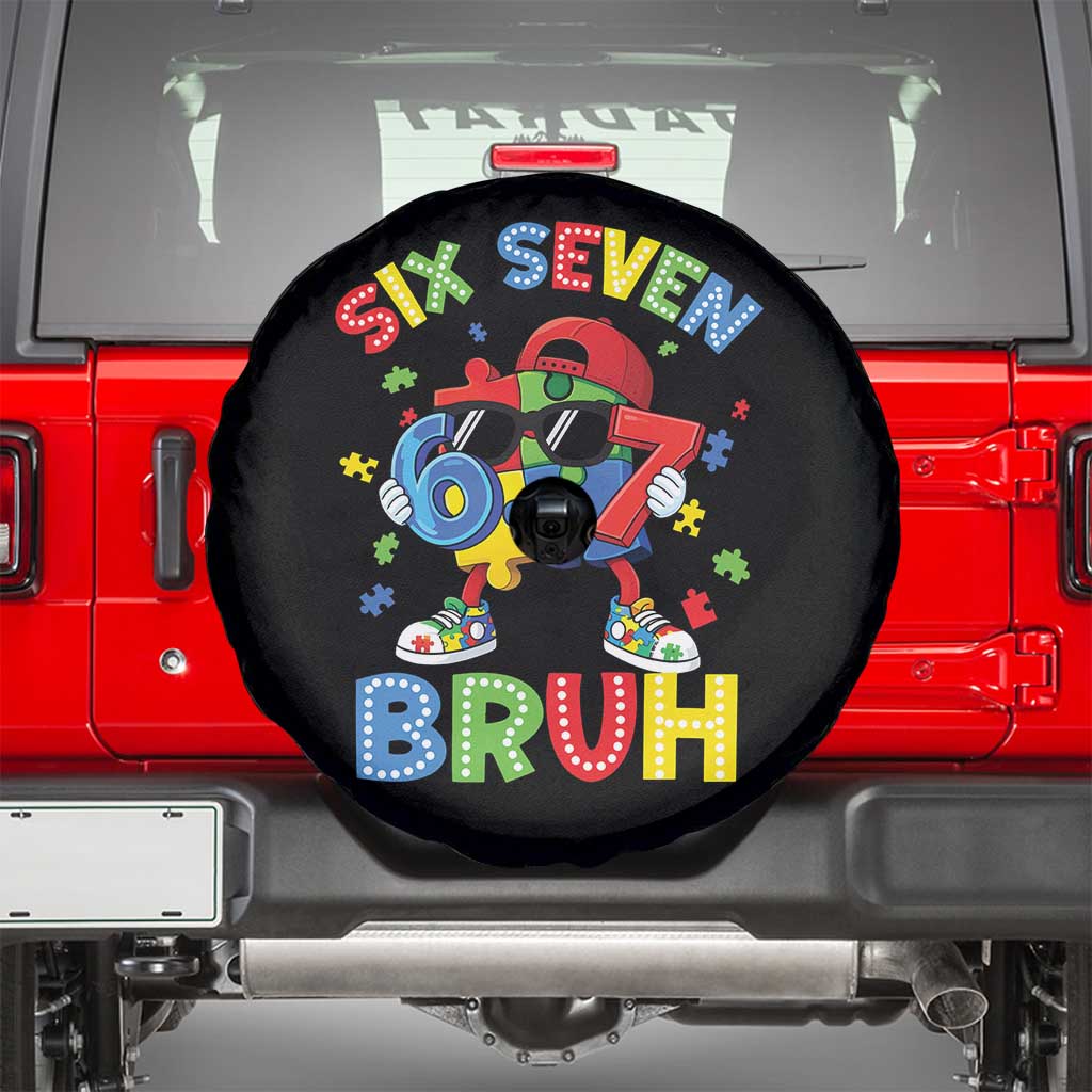 67 Autism Awareness Spare Tire Cover Funny Six Seven Bruh Autistic Puzzle Kids Boys