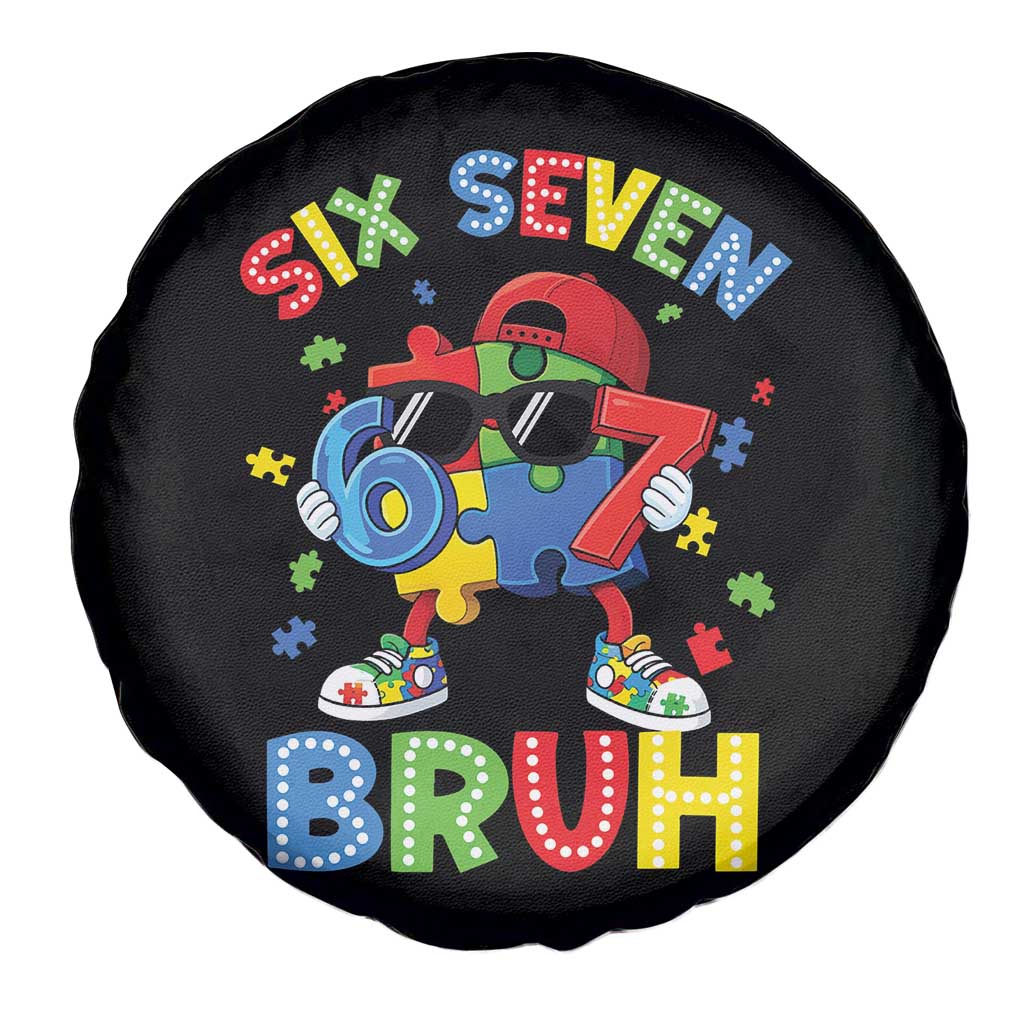 67 Autism Awareness Spare Tire Cover Funny Six Seven Bruh Autistic Puzzle Kids Boys