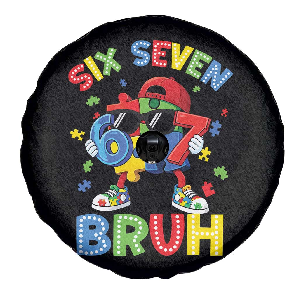 67 Autism Awareness Spare Tire Cover Funny Six Seven Bruh Autistic Puzzle Kids Boys
