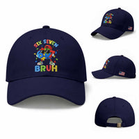 67 Autism Awareness Baseball Cap Funny Six Seven Bruh Autistic Puzzle Kids Boys