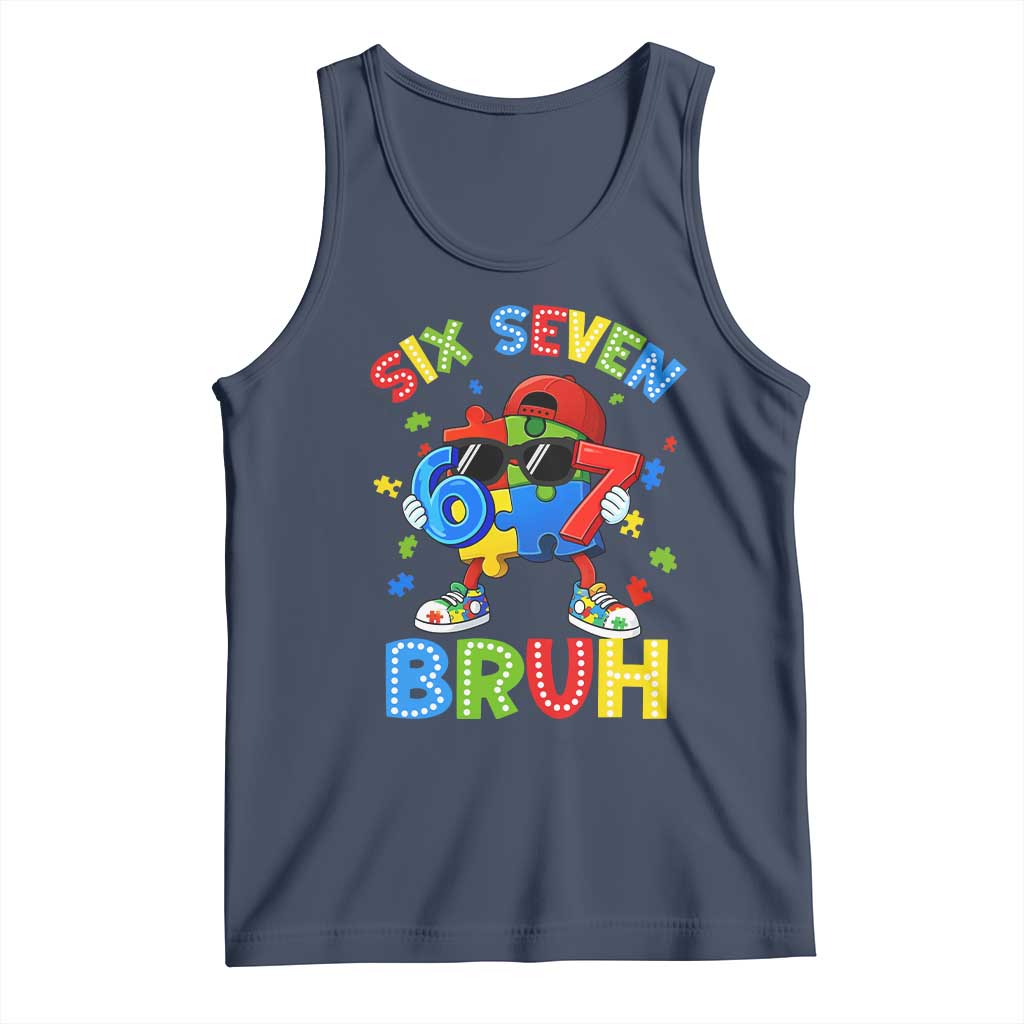 67 Autism Awareness Tank Top Funny Six Seven Bruh Autistic Puzzle Kids Boys