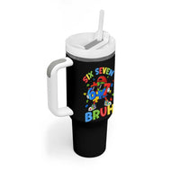 67 Autism Awareness Tumbler With Handle Funny Six Seven Bruh Autistic Puzzle Kids Boys