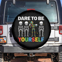 Autism Awareness 67 Spare Tire Cover Dare To Be Yourself Six Seven Autism Skeleton