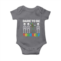 Autism Awareness 67 Baby Onesie Dare To Be Yourself Six Seven Autism Skeleton