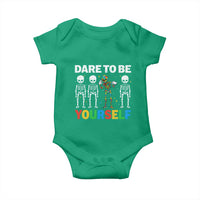 Autism Awareness 67 Baby Onesie Dare To Be Yourself Six Seven Autism Skeleton