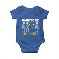 Autism Awareness 67 Baby Onesie Dare To Be Yourself Six Seven Autism Skeleton