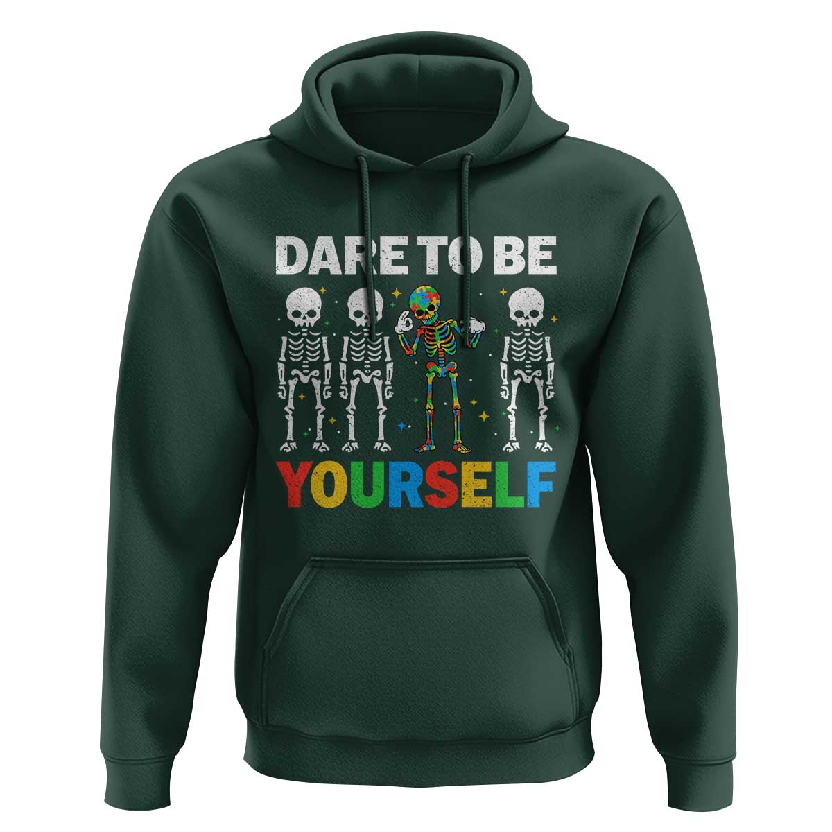 Autism Awareness 67 Hoodie Dare To Be Yourself Six Seven Autism Skeleton