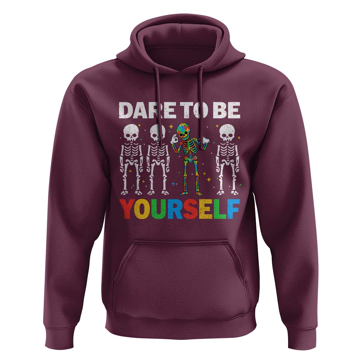 Autism Awareness 67 Hoodie Dare To Be Yourself Six Seven Autism Skeleton