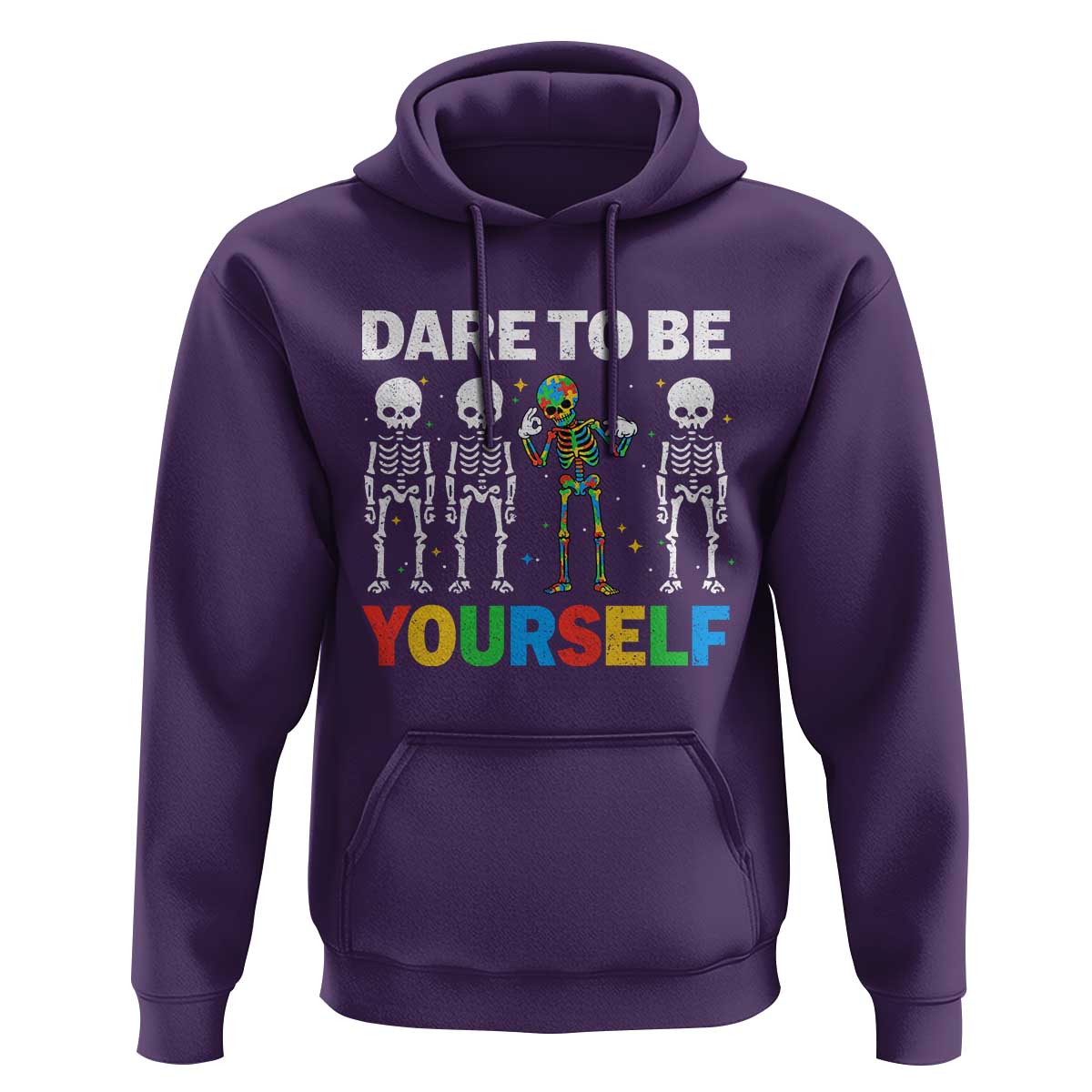 Autism Awareness 67 Hoodie Dare To Be Yourself Six Seven Autism Skeleton