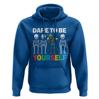 Autism Awareness 67 Hoodie Dare To Be Yourself Six Seven Autism Skeleton