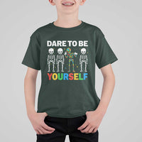 Autism Awareness 67 T Shirt For Kid Dare To Be Yourself Six Seven Autism Skeleton