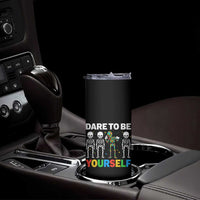 Autism Awareness 67 Skinny Tumbler Dare To Be Yourself Six Seven Autism Skeleton