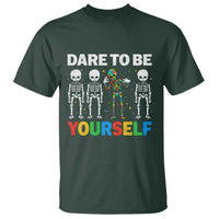 Autism Awareness 67 T Shirt Dare To Be Yourself Six Seven Autism Skeleton