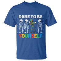 Autism Awareness 67 T Shirt Dare To Be Yourself Six Seven Autism Skeleton
