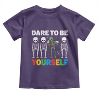 Autism Awareness 67 Toddler T Shirt Dare To Be Yourself Six Seven Autism Skeleton