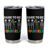 Autism Awareness 67 Tumbler Cup Dare To Be Yourself Six Seven Autism Skeleton